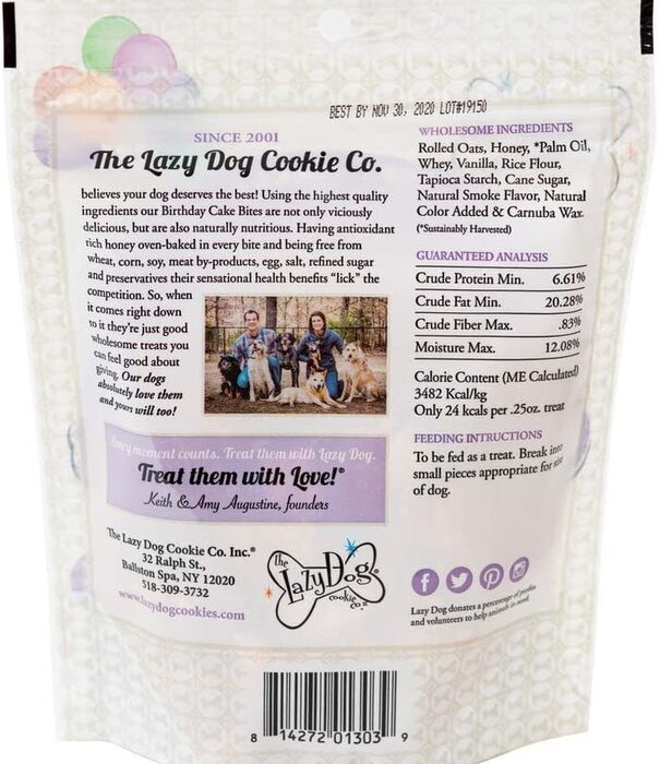 The Lazy Dog Birthday Cake Bites