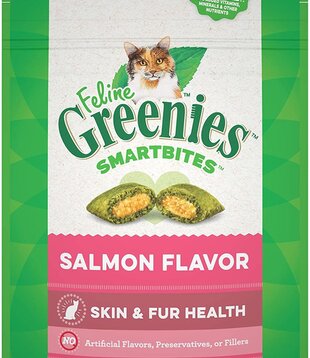 Greenies Smartbite, Cat, Skin & Fur, Salmon 2.1 OZ