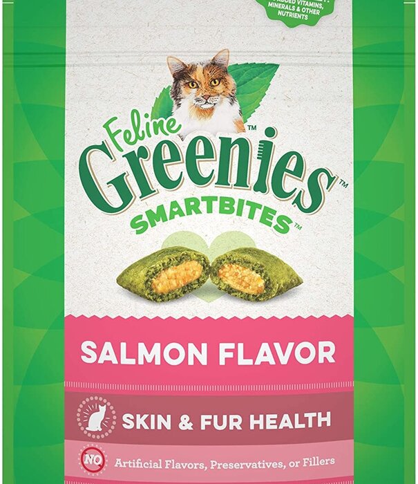 Greenies Smartbite, Cat, Skin & Fur, Salmon 2.1 OZ
