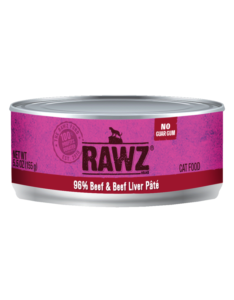 RAWZ Cat Canned 96% Beef Liver 5.5oz