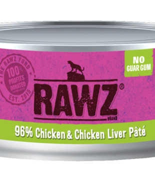 RAWZ Cat Canned 96% Chicken Liver Pate 5.5oz