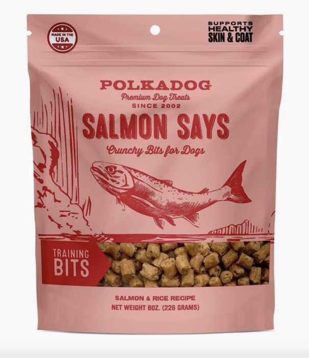Polka Dog Salmon Says Training Bits 8 oz