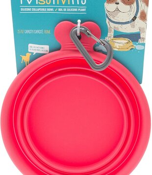 Messy Mutts Collapsible Bowl Red 1.5 Cup