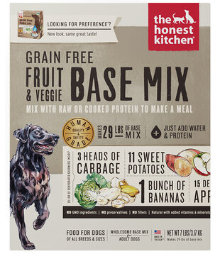 The Honest Kitchen Dry Dog Grain Free Fruit and Vegetable Base Mix 3 Lb
