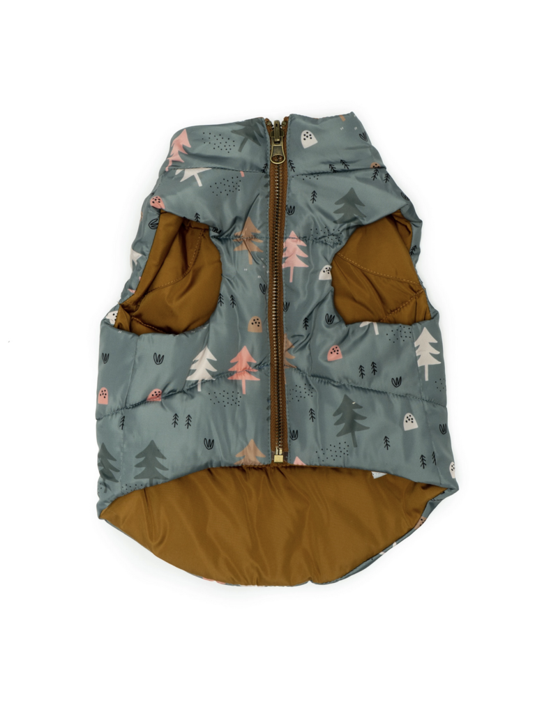 Lucy & Co. Lucy & Co. Reversible Puffer Vest Take a Hike Large