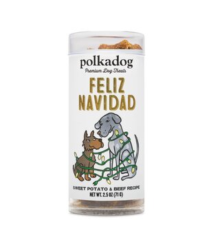 Polka Dog Holiday Mini Tube Feliz Navidad