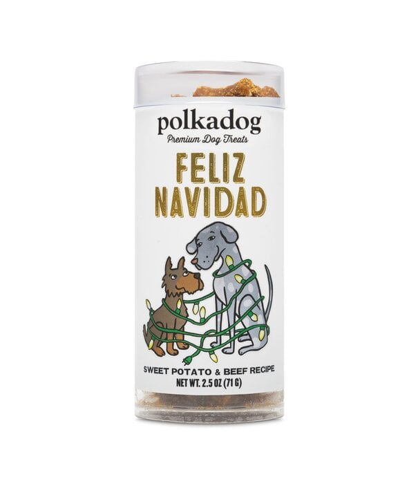 Polka Dog Holiday Mini Tube Feliz Navidad