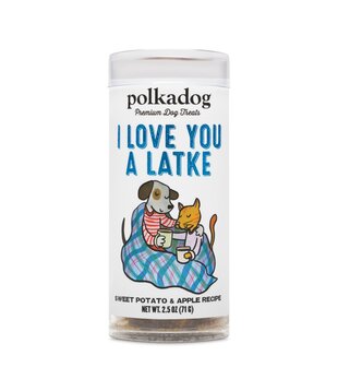 Polka Dog Holiday Mini Tube I Love You A Latke