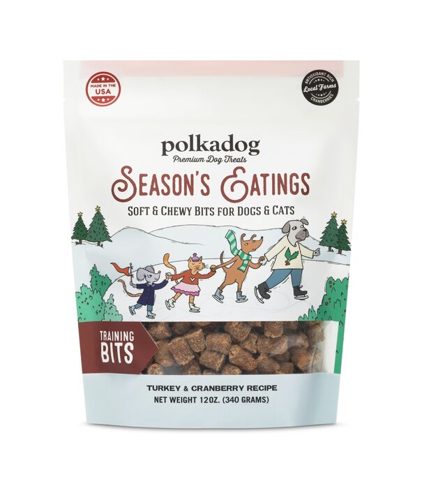 Polka Dog Holiday Pouch Seasons Eatings Turkey & Cranberry 12 oz