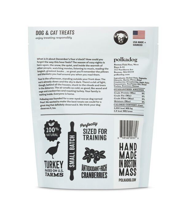 Polka Dog Holiday Pouch Seasons Eatings Turkey & Cranberry 12 oz