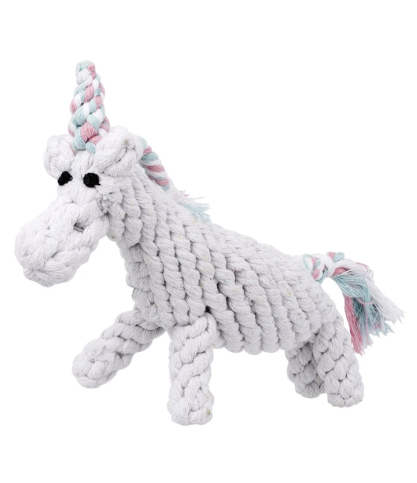 Jax & Bones Jax & Bones Unicorn Rope Toy 8"