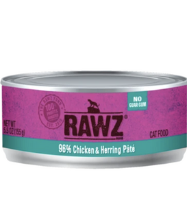 RAWZ Canned Cat 96% Chicken & Herring Pate 5.5oz