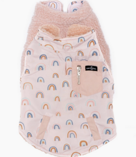 Lucy & Co. Reversible Puffer Vest In The Clouds