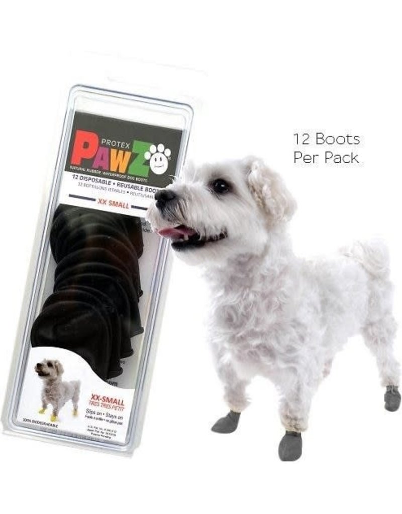 Pawz Pawz Dog Boots Tiny 12 Ct Black