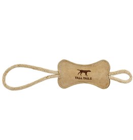 Tall Tails Tall Tails Natural Leather & Bone Tug Toy 12 in
