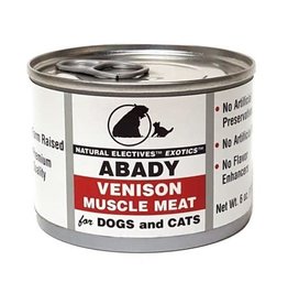 Abady Canned Cat & Dog Natural Electives Exotics Venison 6oz