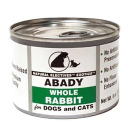 Abady Canned Cat & Dog Natural Electives Exotics Whole Rabbit 6 oz