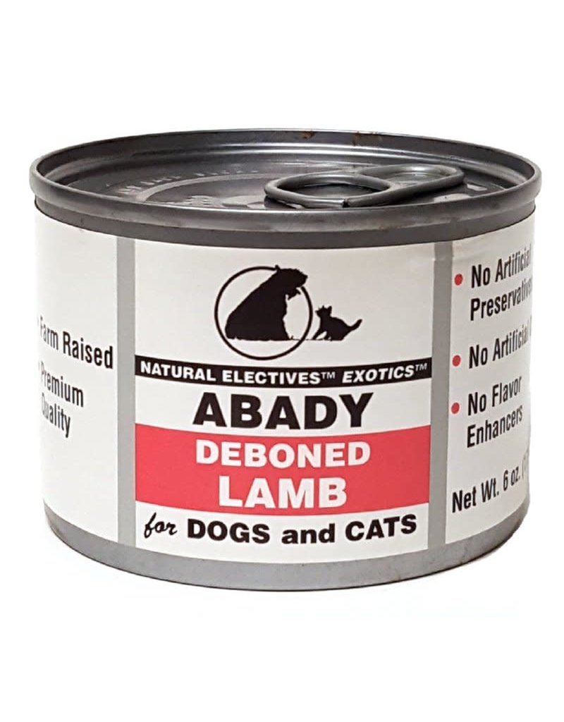 Abady Canned Cat & Dog Natural Electives Exotics Deboned Lamb 6 oz