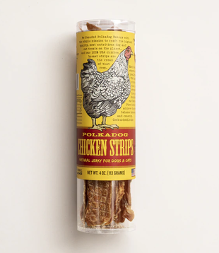 Polka Dog Bakery Chicken Strip Jerky Tube 4 oz