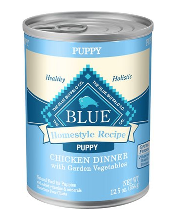 Blue Buffalo Canned Dog Homestyle Chicken Puppy 12.5 oz