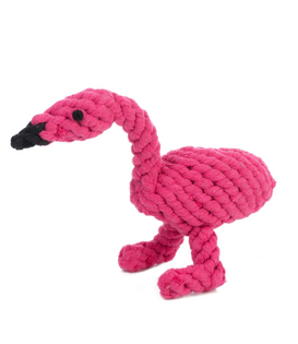 Jax & Bones Flamingo Rope Toy 7"