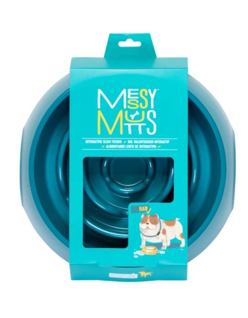 Messy Mutts Messy Mutts Dog Slow Feeder 3 Cup Blue