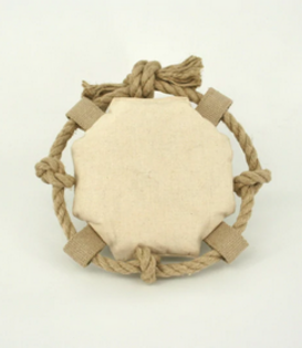 Pawsome Pet Toys Hemp Dog Toy Wool-Filled Flying Circle MEDIUM