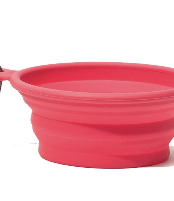Messy Mutts Messy Mutts Collapsible Bowl Red 3 Cup