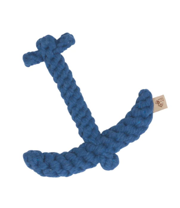 Jax & Bones Jax & Bones Anchor Rope Toy 7" Blue