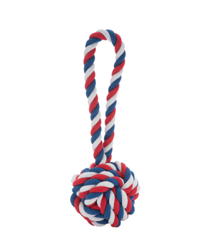 Jax & Bones Red, White, Blue Celtic Knot Rope Toy 3"