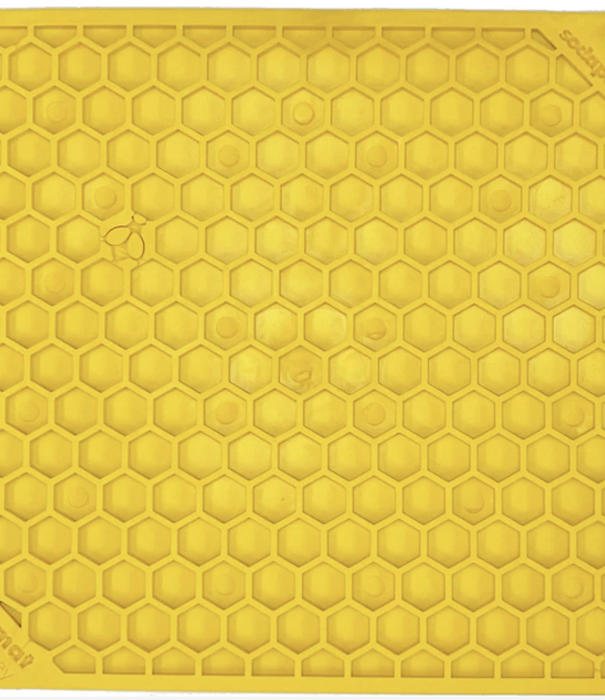 SodaPup Licking Mat Yellow Honeycomb Large