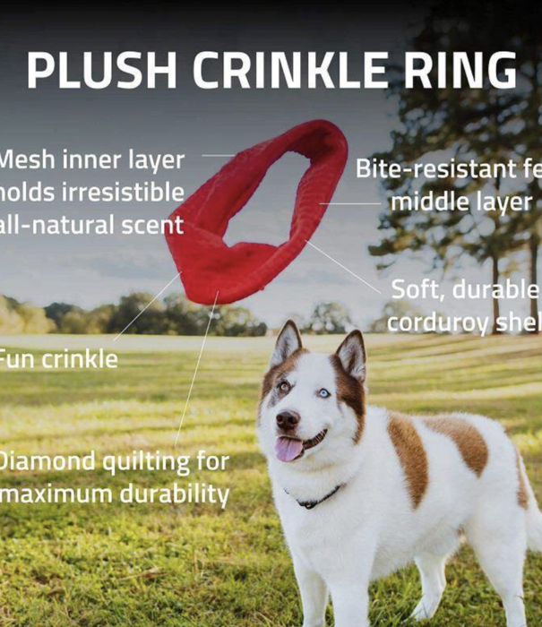 Playology Playology Plush Crinkle Ring Large Beef
