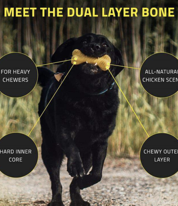Playology Playology Dual Layer Bone Medium Chicken