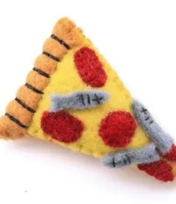 The Foggy Dog The Foggy Dog  Wool Pizza Cat Toy