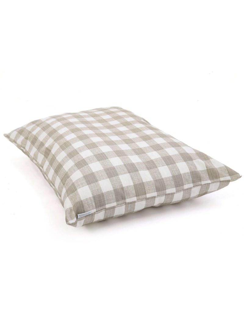 The Foggy Dog The Foggy Dog Bed Warm Stone Gingham Check Small
