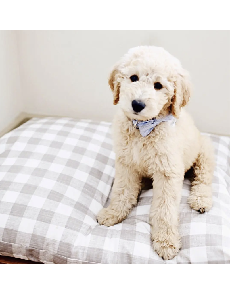 The Foggy Dog The Foggy Dog Bed Warm Stone Gingham Check Small