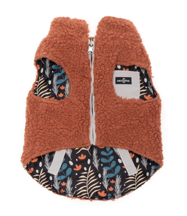 Lucy & Co. Lucy & Co. Reversible Puffer Vest Llama Mama