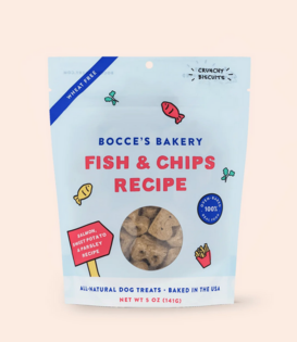 Bocce's Bakery Fish & Chips Dog Treats 6 oz