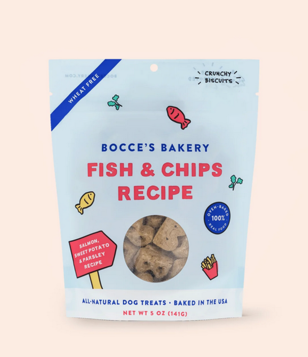 Bocce's Bakery Bocce's Bakery Fish & Chips Dog Treats 6 oz