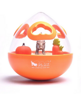 P.L.A.Y. Wobble Ball 2.0  Dog Toy Orange