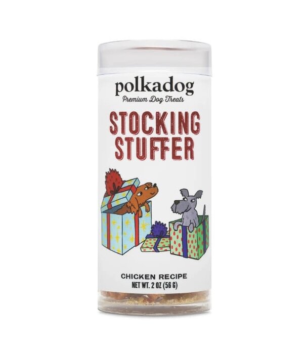 Polka Dog Holiday Mini Tube Stocking Stuffer Chicken Little 2 oz