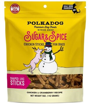 Polka Dog Holiday Pouch Sugar & Spice Chicken & Cranberry 5 oz