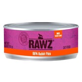 Rawz Cat Canned 96% Rabbit Pate 5.5oz