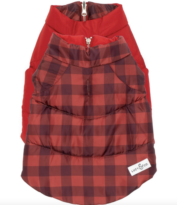 Lucy & Co. Lucy & Co. Reversible Puffer Vest Holly Jolly