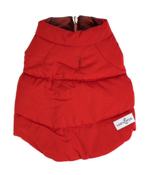 Lucy & Co. Lucy & Co. Reversible Puffer Vest Holly Jolly