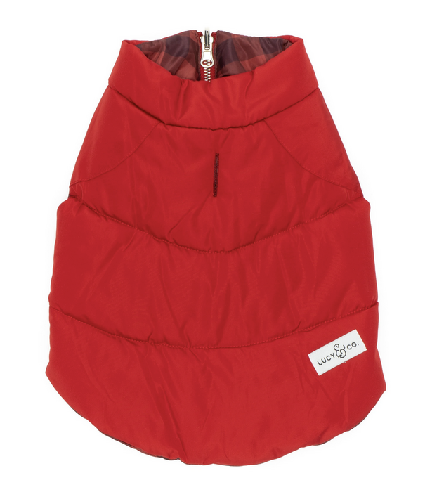 Lucy & Co. Lucy & Co. Reversible Puffer Vest Holly Jolly