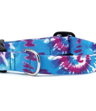 Up Country Tie Dye Dog Collar Wide Large