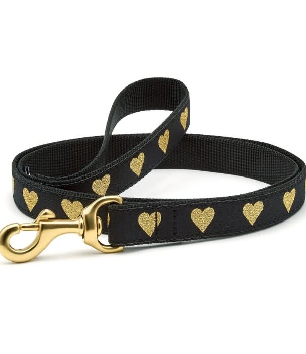 Up Country Heart Of Gold Dog Lead Wide 4 ft