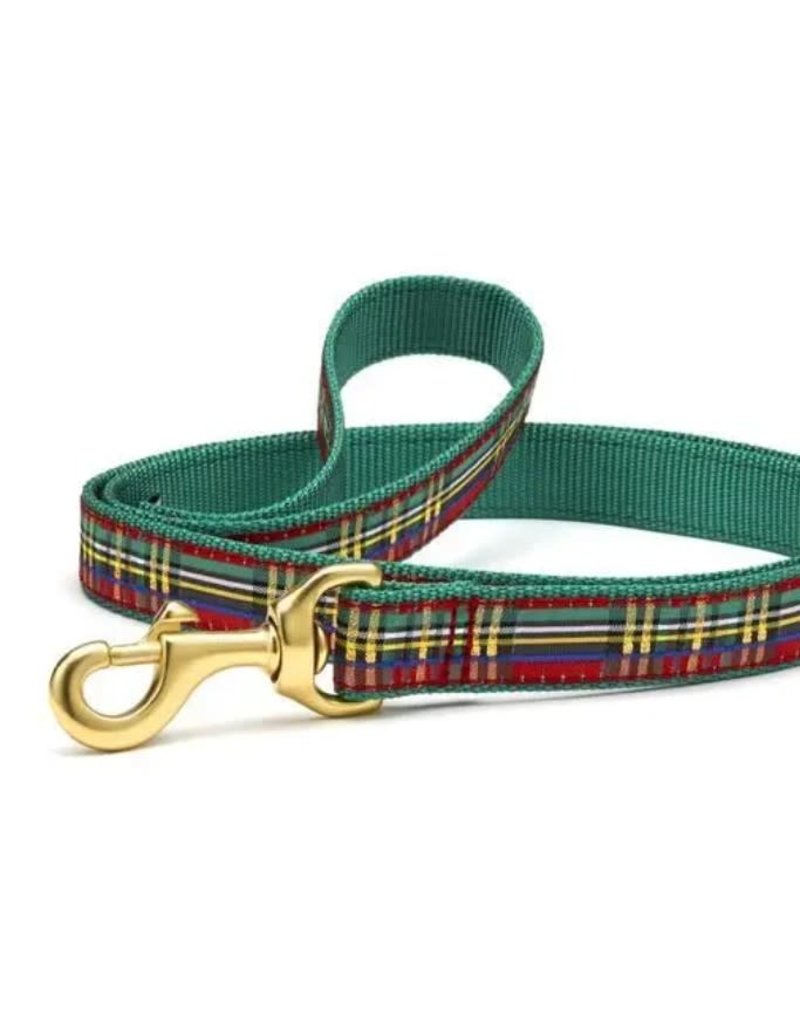 Up Country Holiday  Christmas Sparkle Plaid Lead 4ft