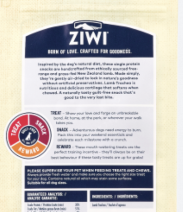 Ziwi Peak Ziwi Dog Chew Lamb Trachea 2 Oz